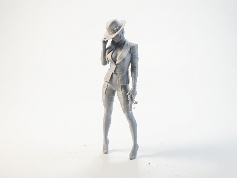 Smoking Lady Figurine Female Figure 3D Printable