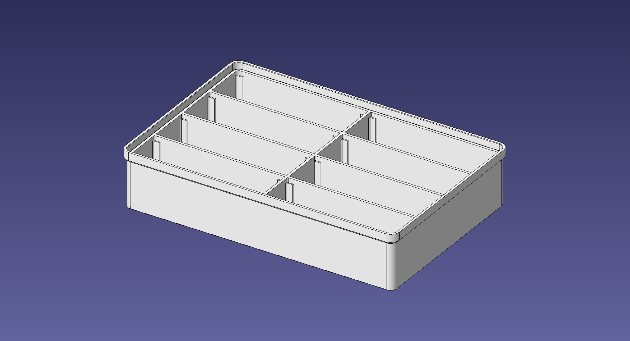 2x3 units, half height, 4x2 grid Stackable Insertbox w/ Label holder