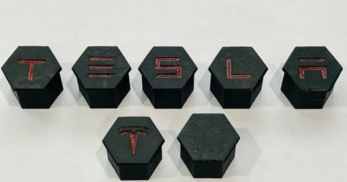 Tesla Lug Nut Covers by Stefan Download free STL model