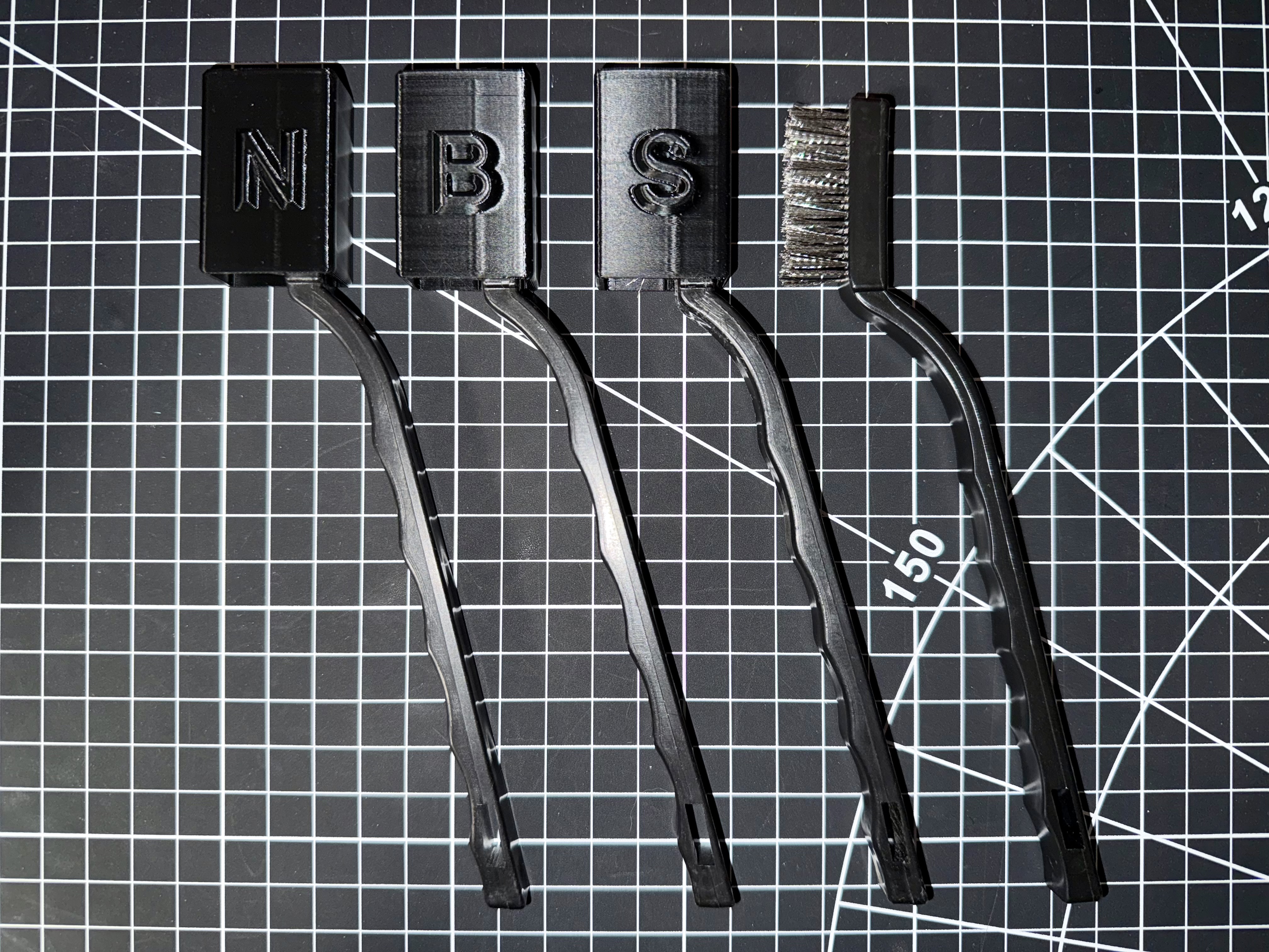 Letter Embossed Bristle Brush Covers