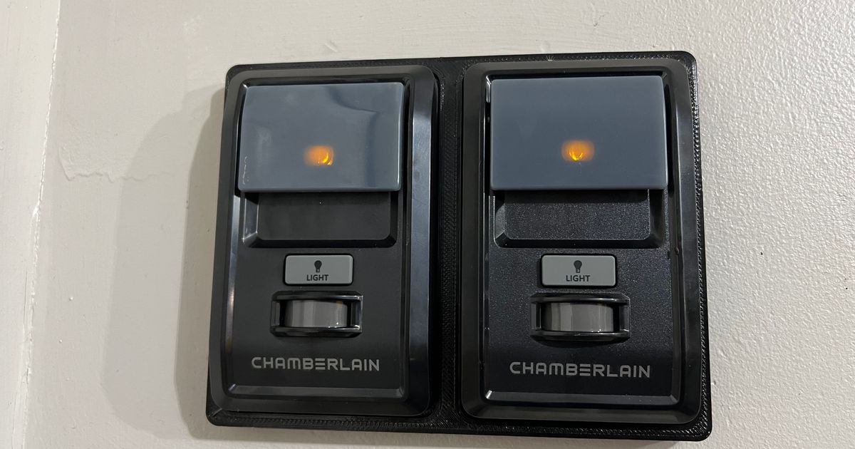 Plate for multiple Chamberlain/Liftmaster/Sears Garage Door Opener Wall