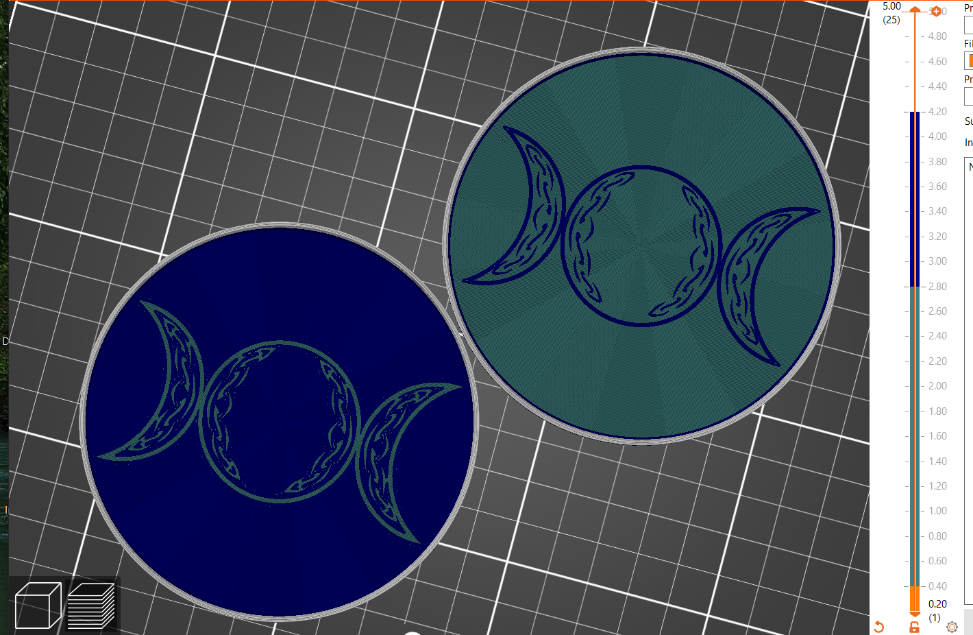 Miniatura 7 do modelo 3D Sun, Moon, & Star Coasters