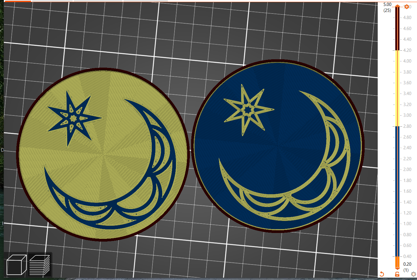 Miniatura 6 do modelo 3D Sun, Moon, & Star Coasters