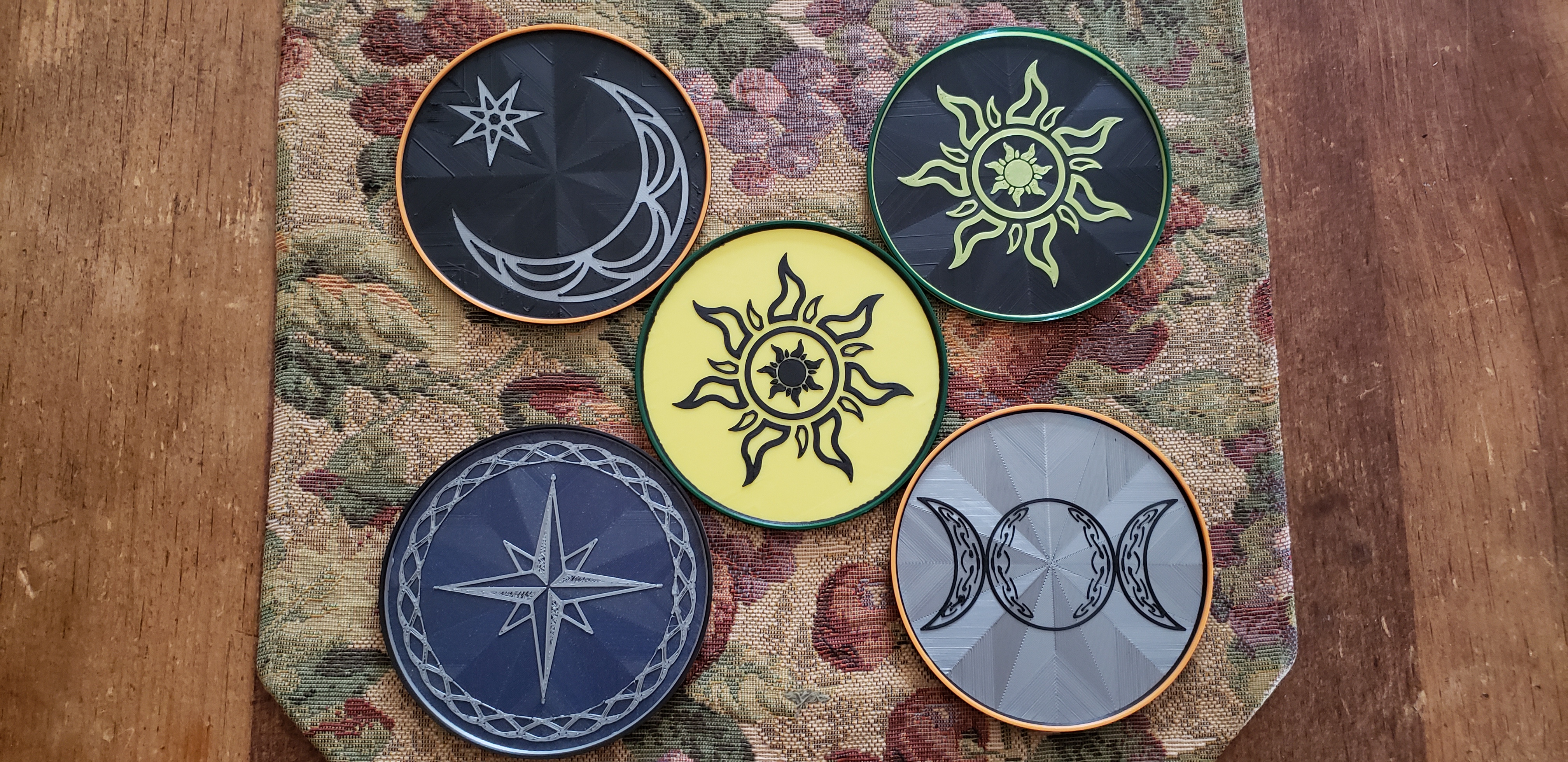 Sun, Moon, & Star Coasters