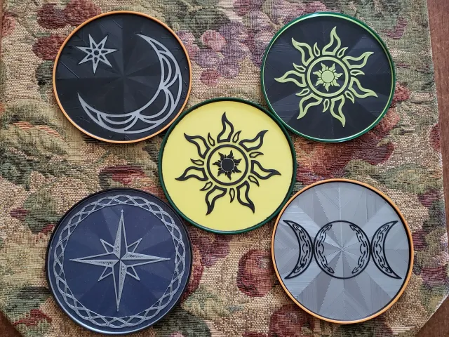 Sun, Moon, & Star Coasters