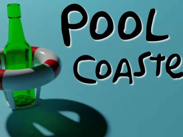 Swimming Pool Coaster Lifebelt Lifebuoy Design — foto autora