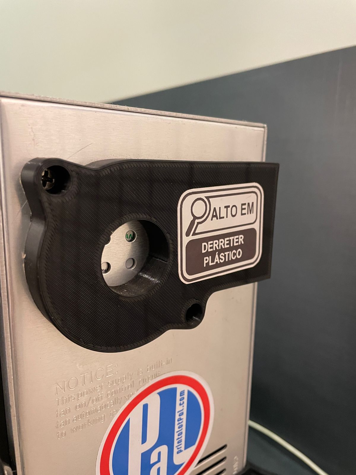 No support - Power Supply (PSU) fan silencer (Ender 3 or other equipaments with 6015 fan)