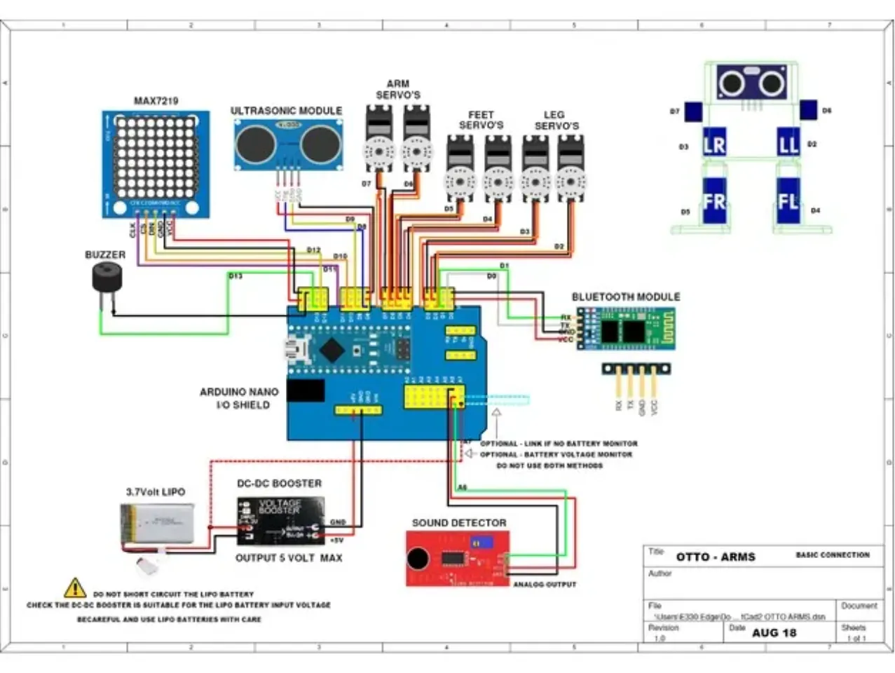 Otto Ninja robot Arduino Nano design by Otto DIY, Download free STL model