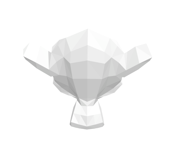 Miniatura 4 do modelo 3D low poly monkey head
