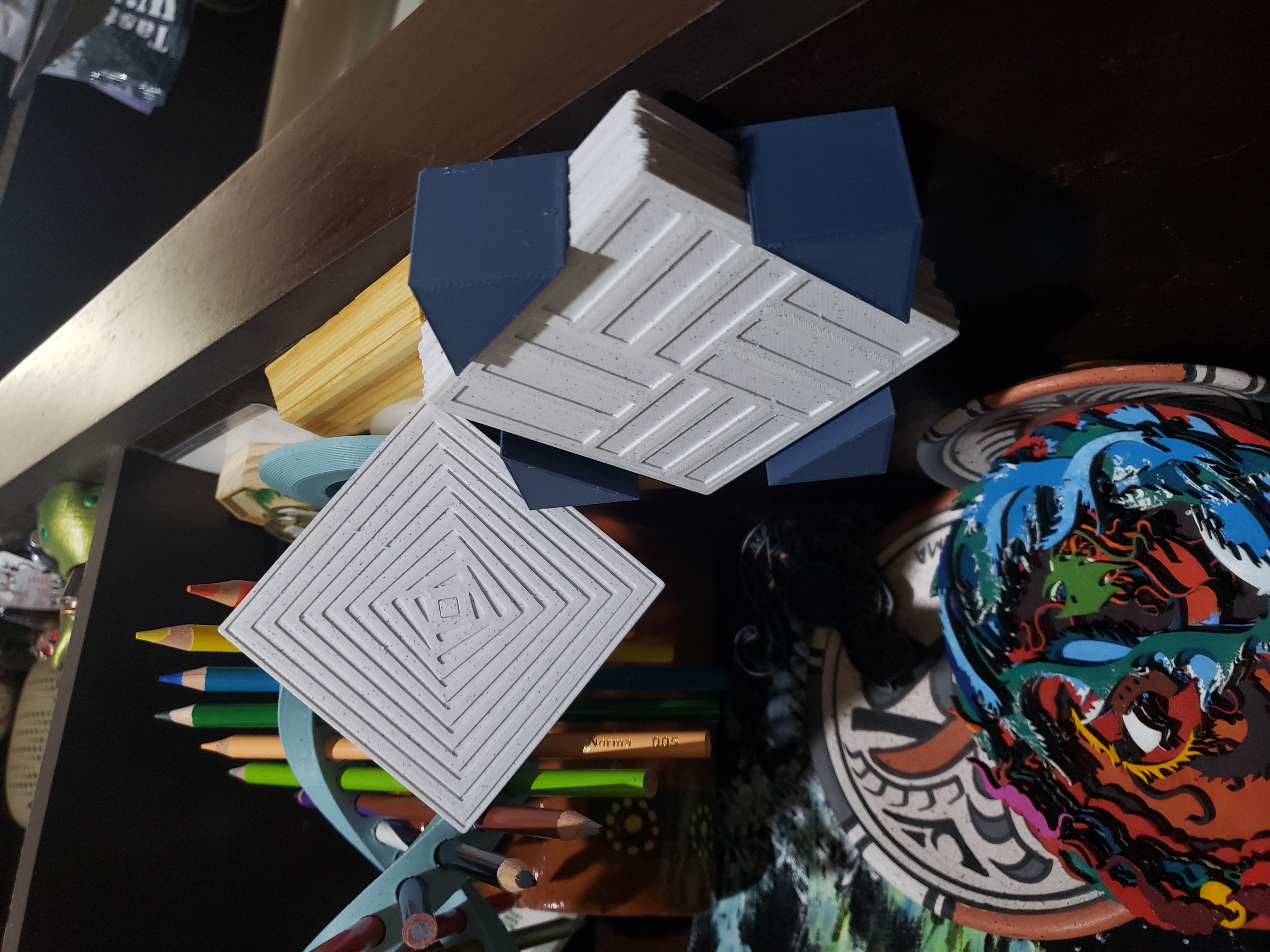 Geometric Coaster with holder