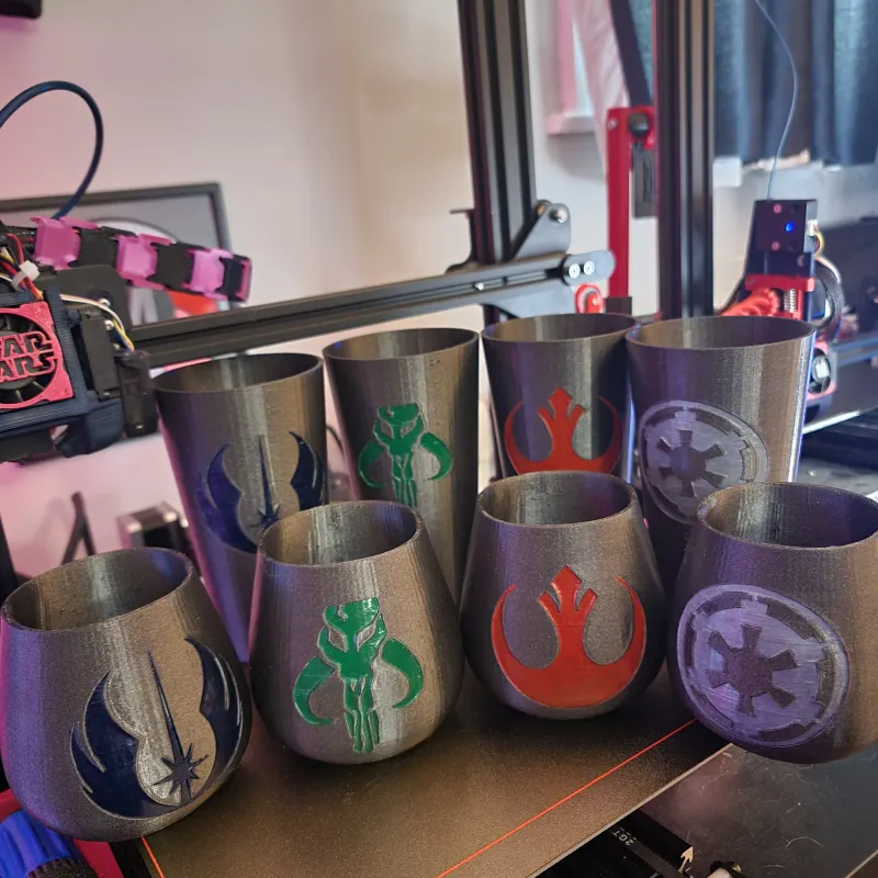 Star Wars wine & pint glasses (and pen cups) by PiNK_3DP, Download free  STL model