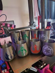 Star Wars wine & pint glasses (and pen cups)
