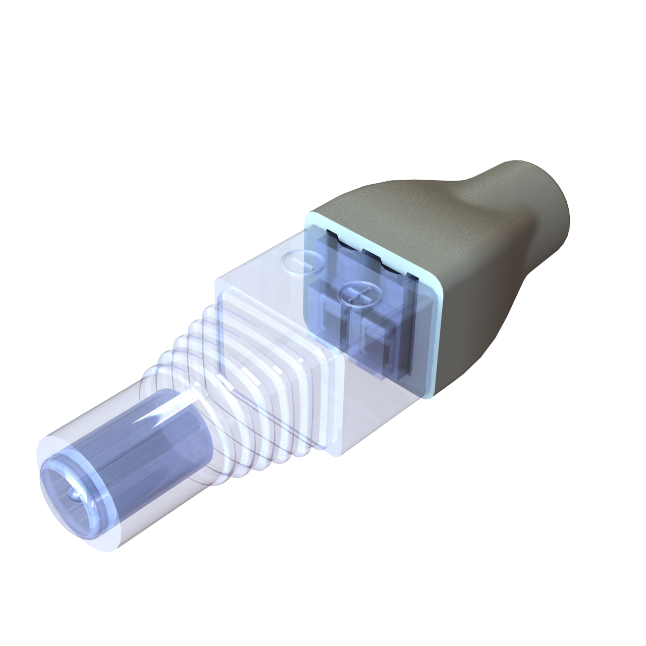 Power Jack Strain Relief 12V 2.1x5.5mm with screw terminal