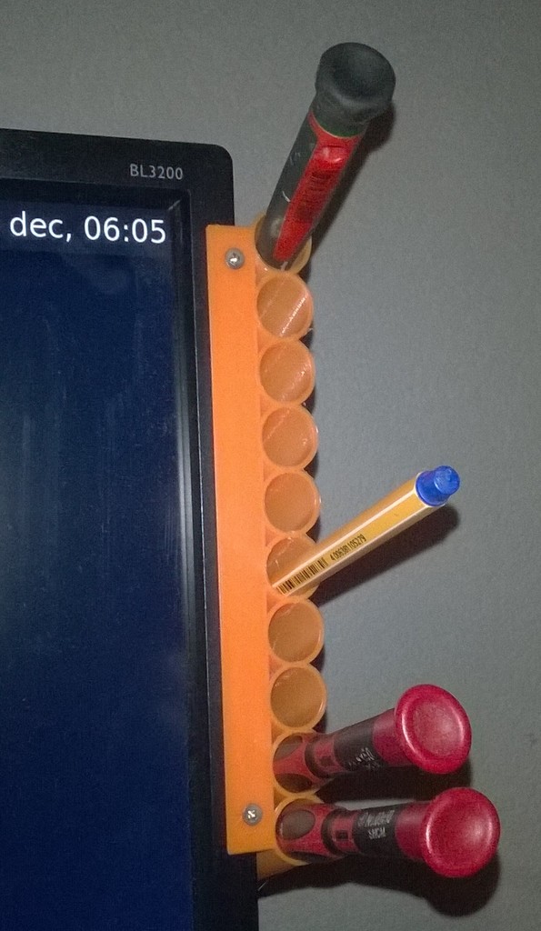 Monitor pen holder