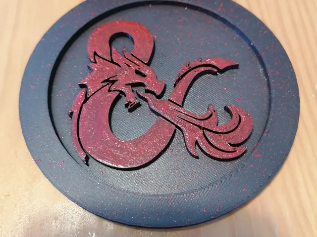 Dungeons and Dragons Logo Coaster (dnd, d&d)