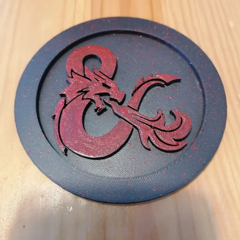 D&D Logo - Base and Inlay by Lucky013, Download free STL model