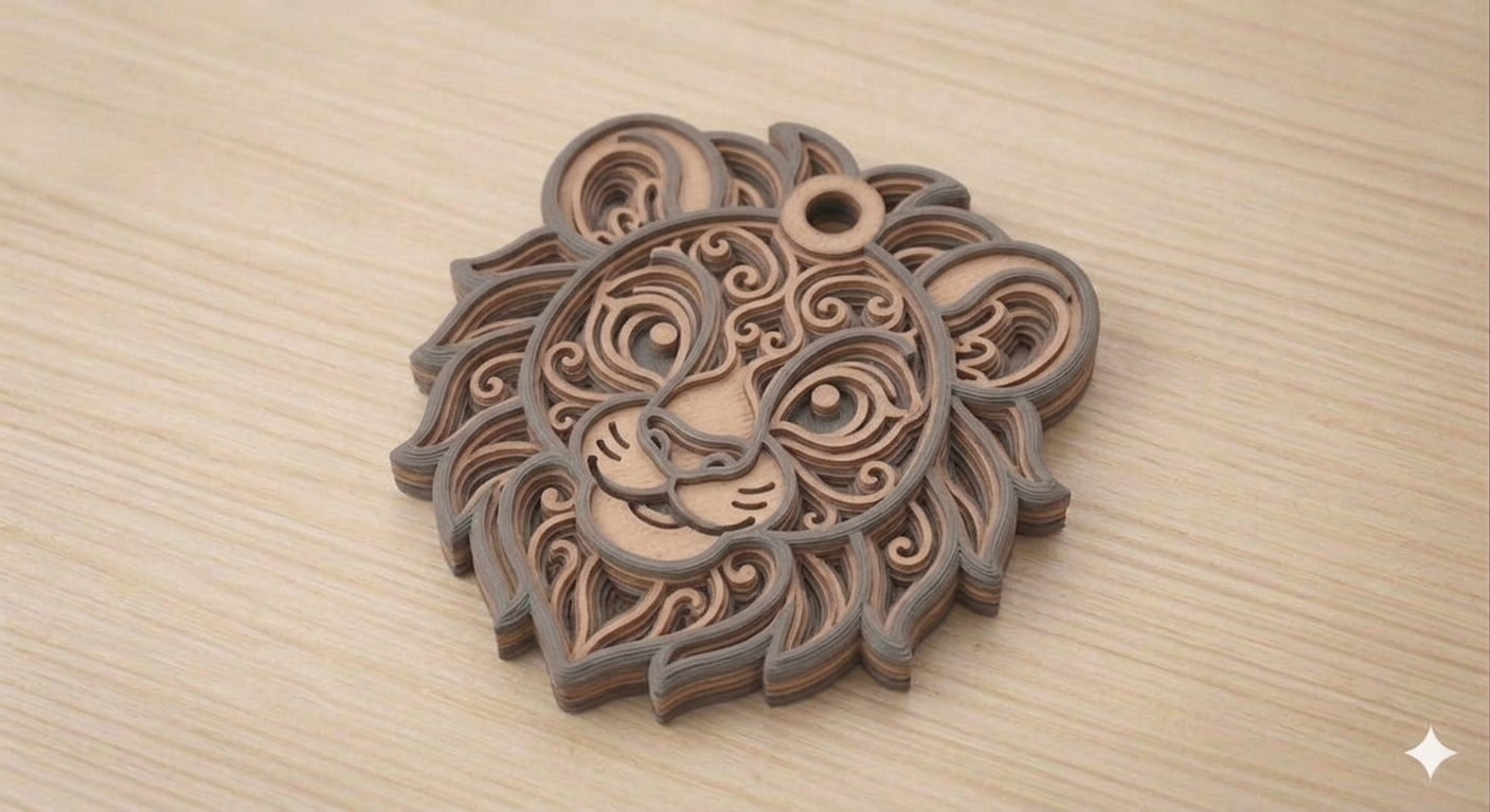 Lion Medallion keychain