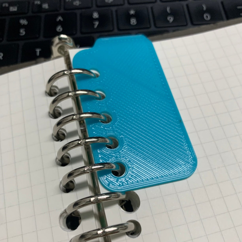 bookmark for loose-leaf binder