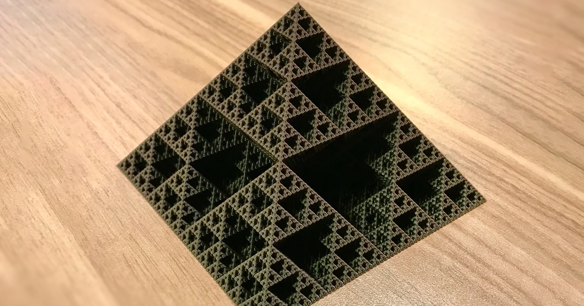 Spiral Vase Mode Sierpinski Pyramid by Nat A Cyborg | Download free STL ...