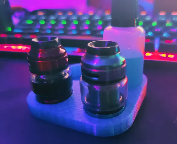 Vape bottle and atomizer holder