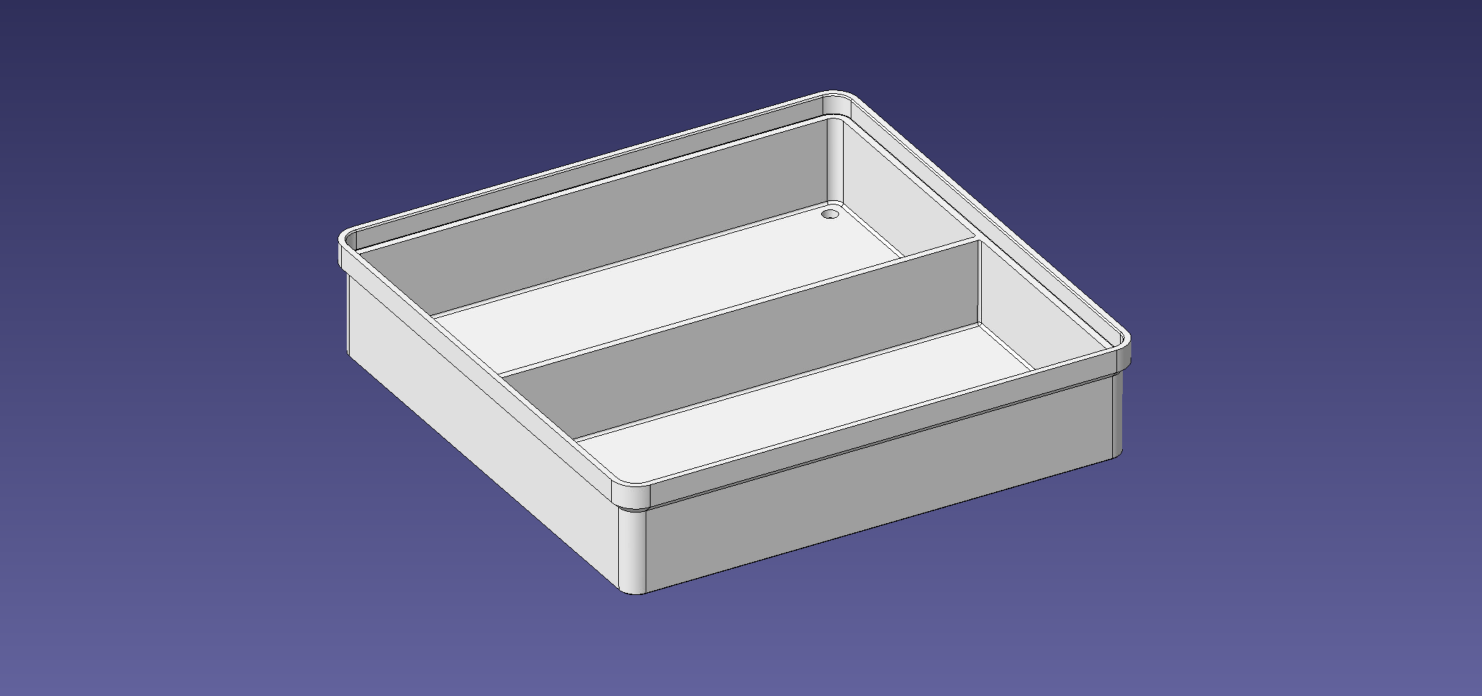 2x2 units, third height, 1x2 grid Stackable Insertbox