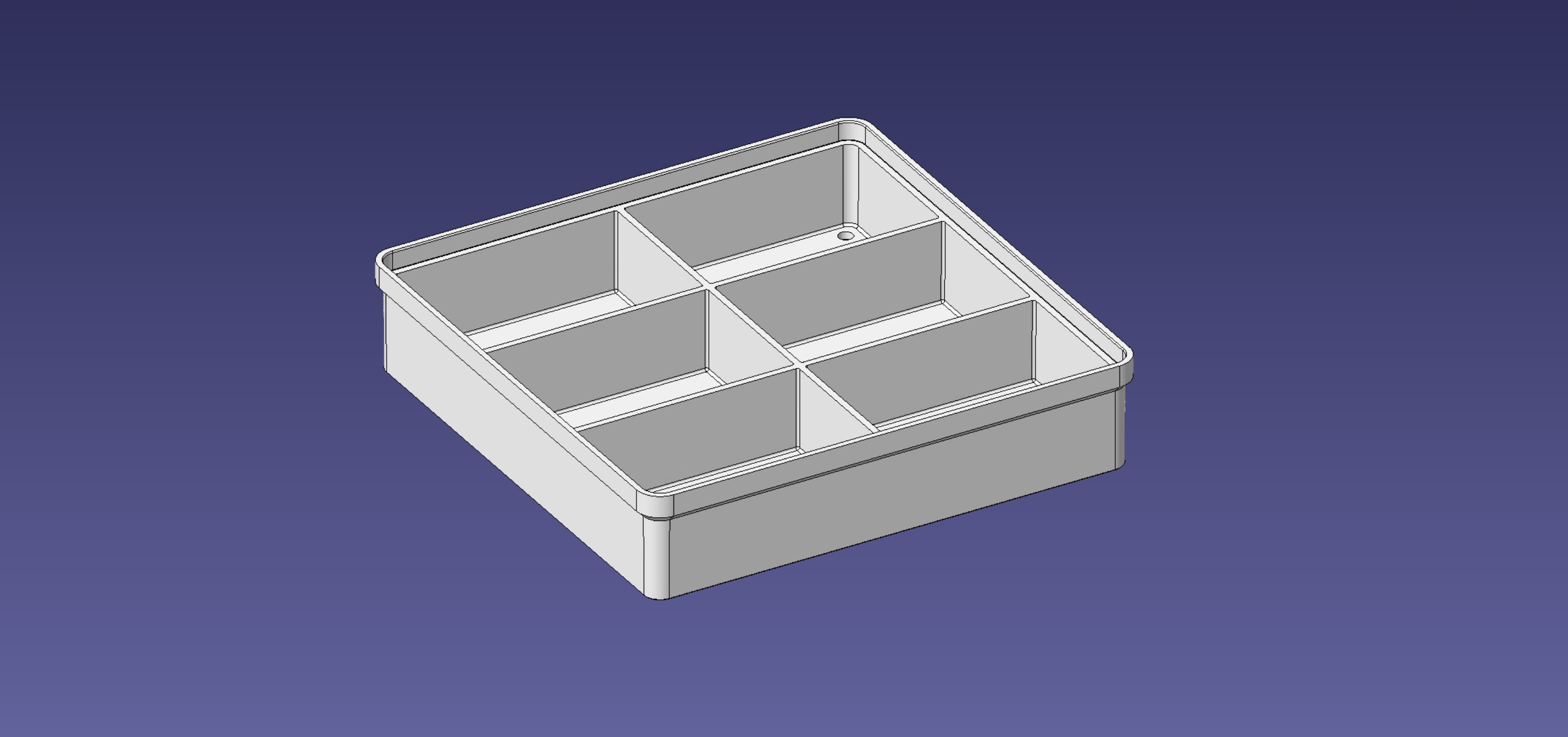 2x2 units, third height, 2x3 grid Stackable Insertbox