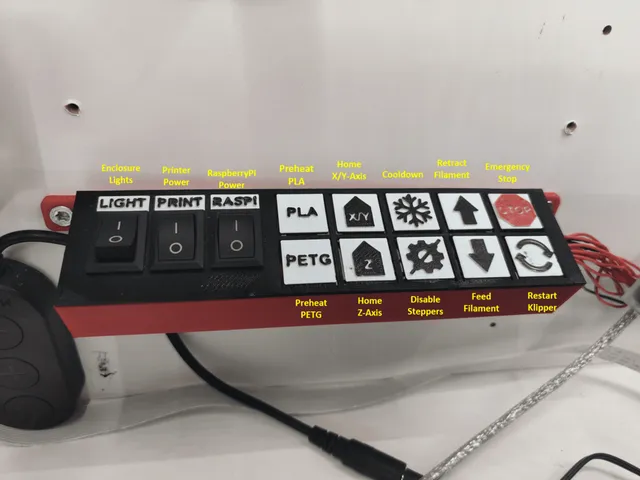 Button Labels for Universal Buttonbox (for OctoPrint)