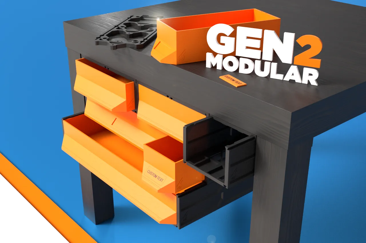 Gen2 Modular Lack Enclosure Drawers by Jerrari | Download free STL 