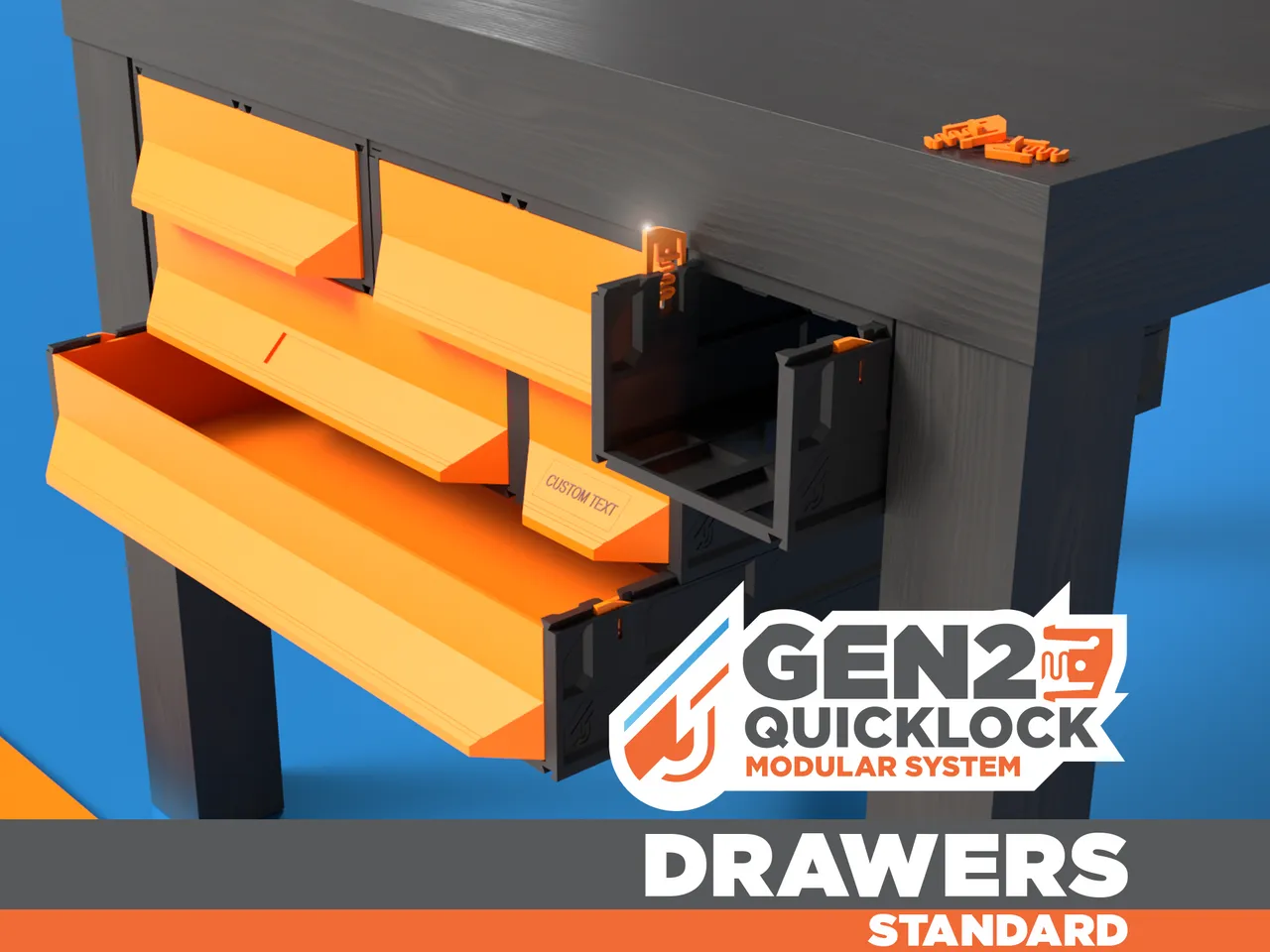 Gen2 Modular Lack Enclosure Drawers by Jerrari | Download free STL 