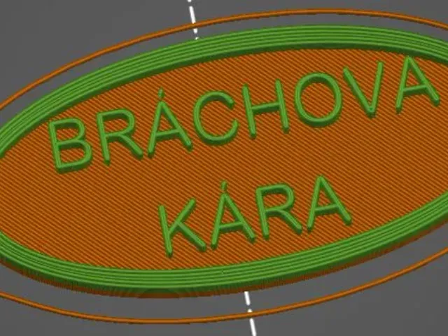 Keychain with the inscription ,, Bráchova kára´´
