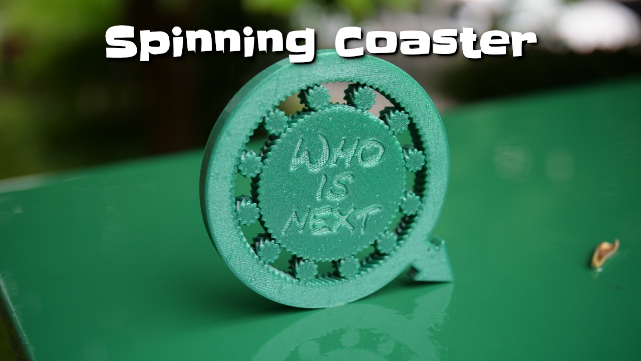 Print-in-place Spinning coaster