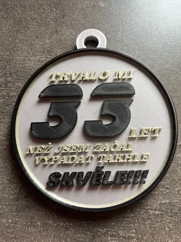 33, 40, 50 birthday medal