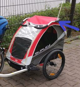 Bike Flag Burley 2PC 6' Flag Kit Bikes Front Wheel