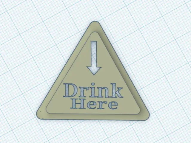 Drink here coaster