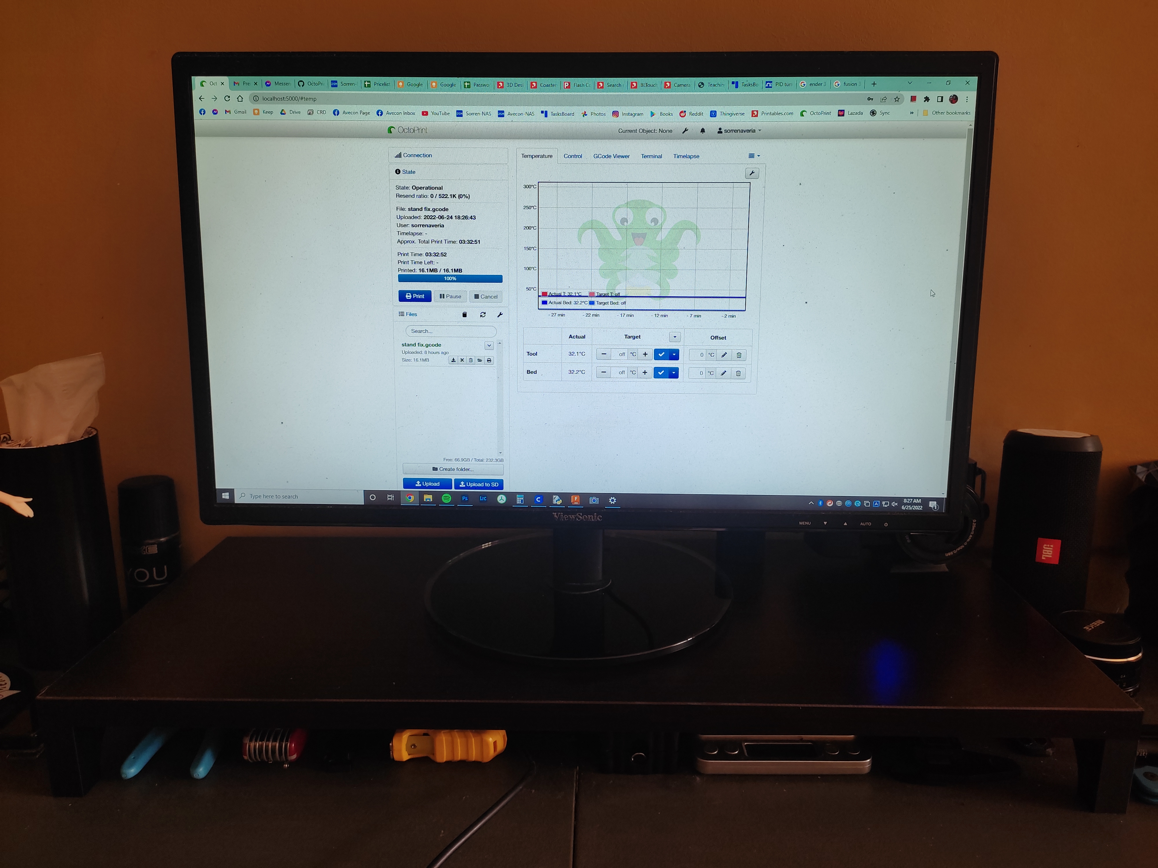 254x610x18mm Shelf Board Monitor Stand