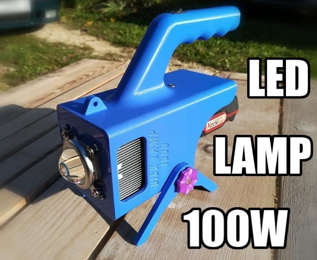 DICK LAMP 1000 - TOOL BATTERY OPERATED COB MODULE FLASHLIGHT