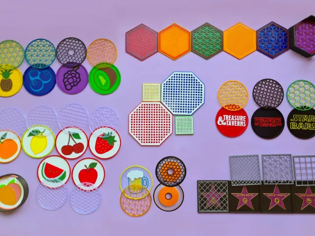 Geo-parametric coaster + holder + modifiers