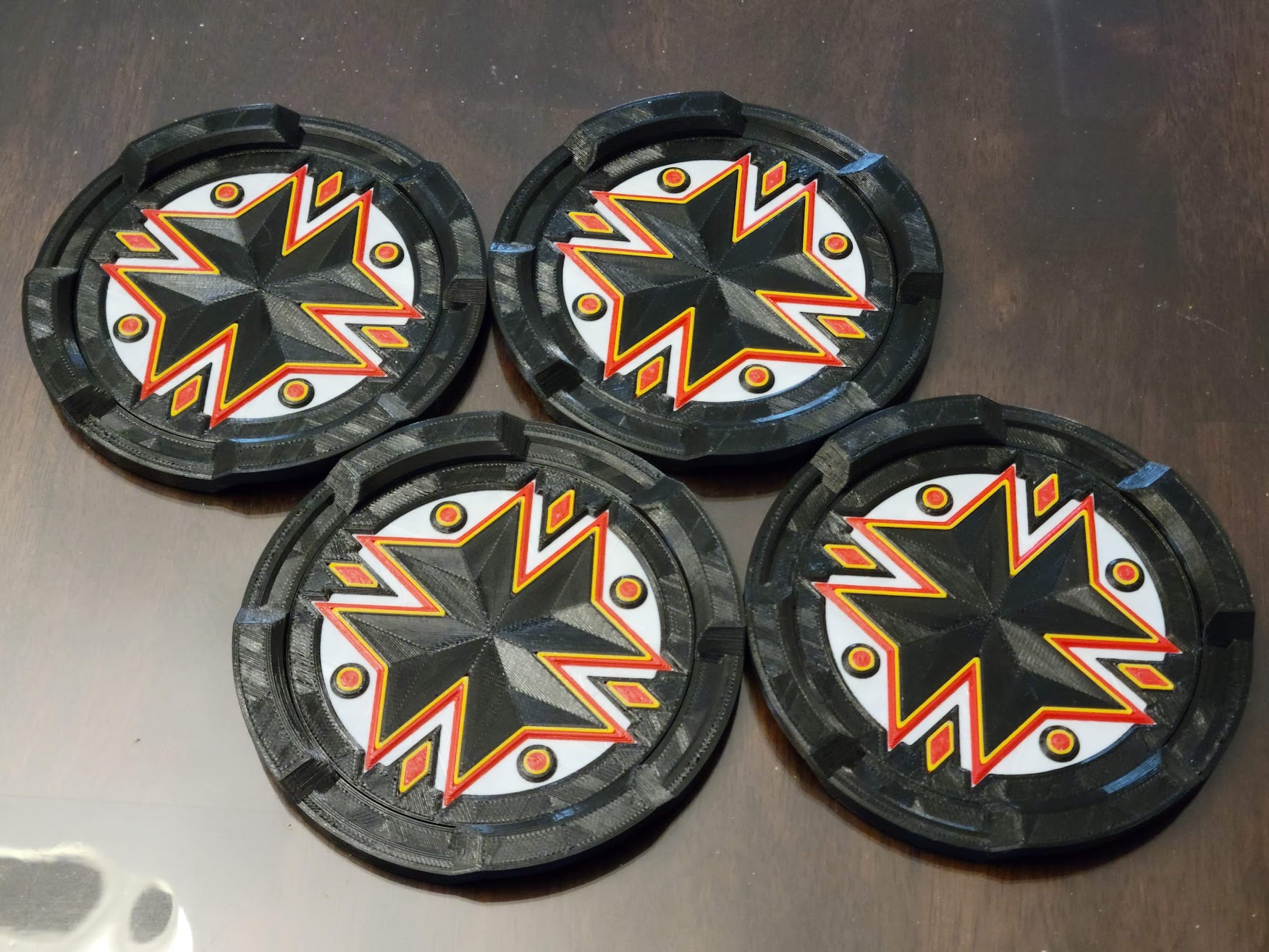 Miniatura 11 do modelo 3D Stackable Gear Tooth Drink Coasters with Logo Insert