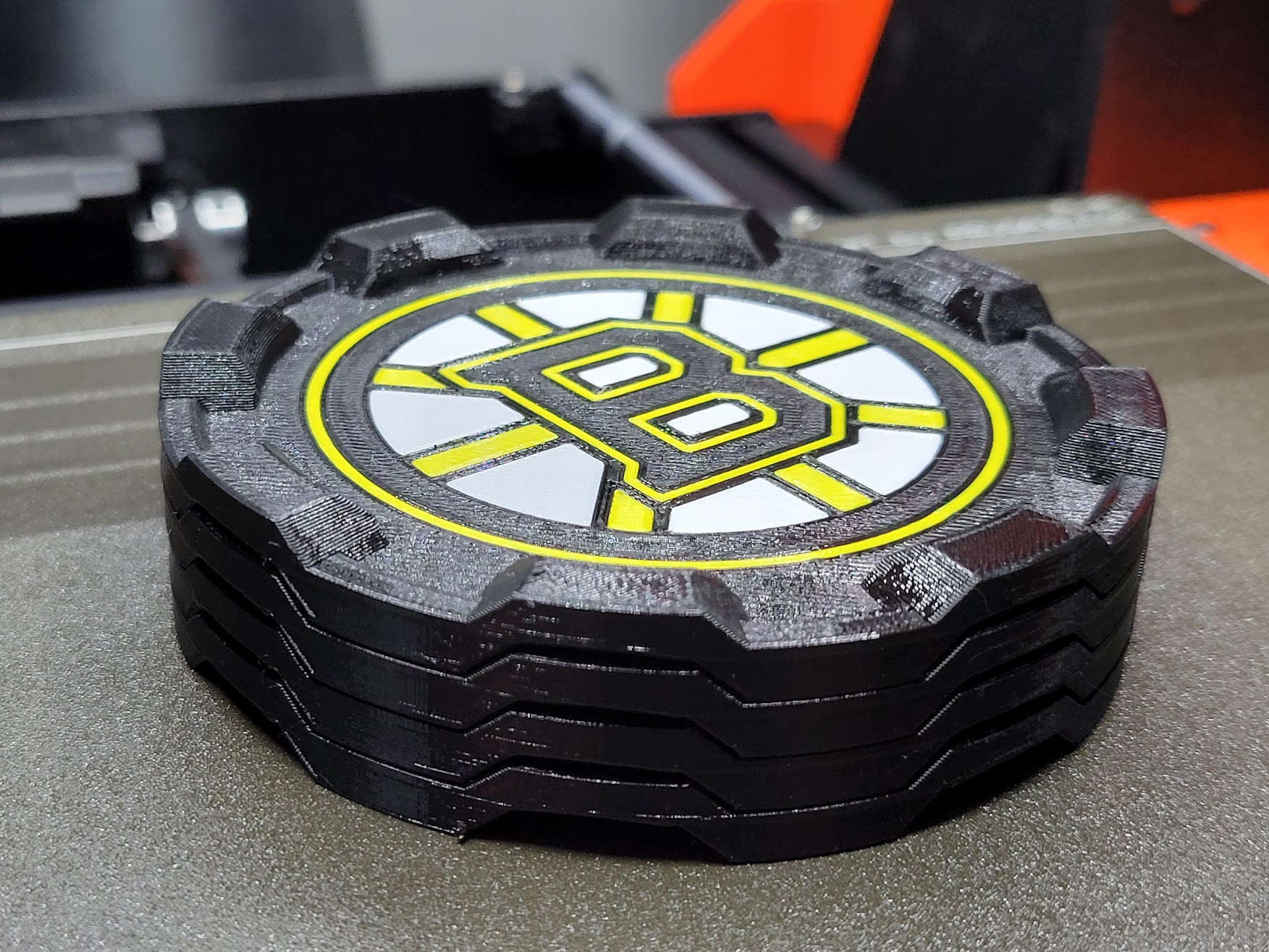 Stackable Gear Tooth Drink Coasters with Logo Insert