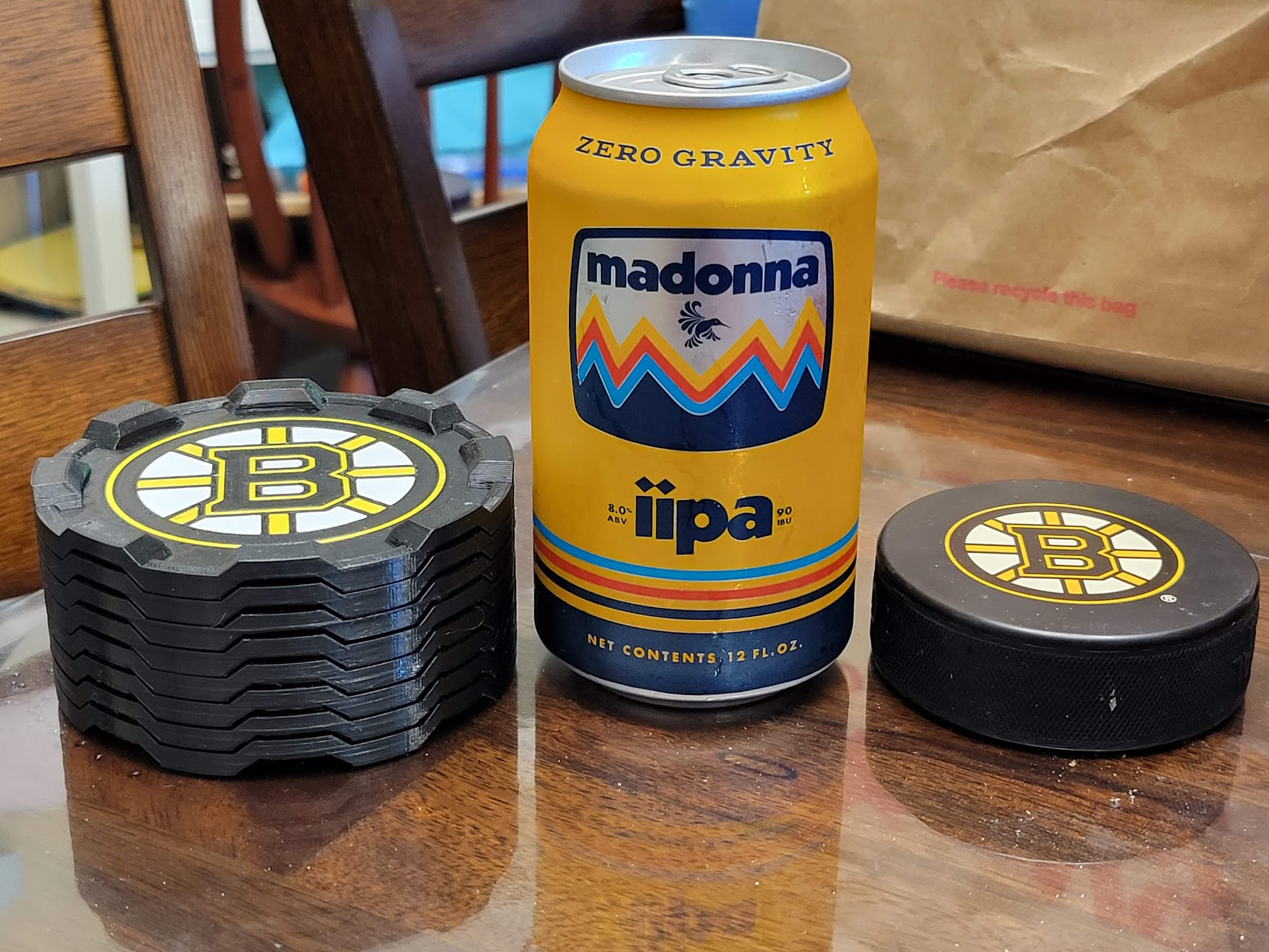 Miniatura 2 do modelo 3D Stackable Gear Tooth Drink Coasters with Logo Insert