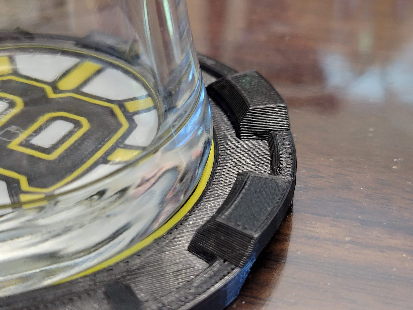 Miniatura 5 do modelo 3D Stackable Gear Tooth Drink Coasters with Logo Insert