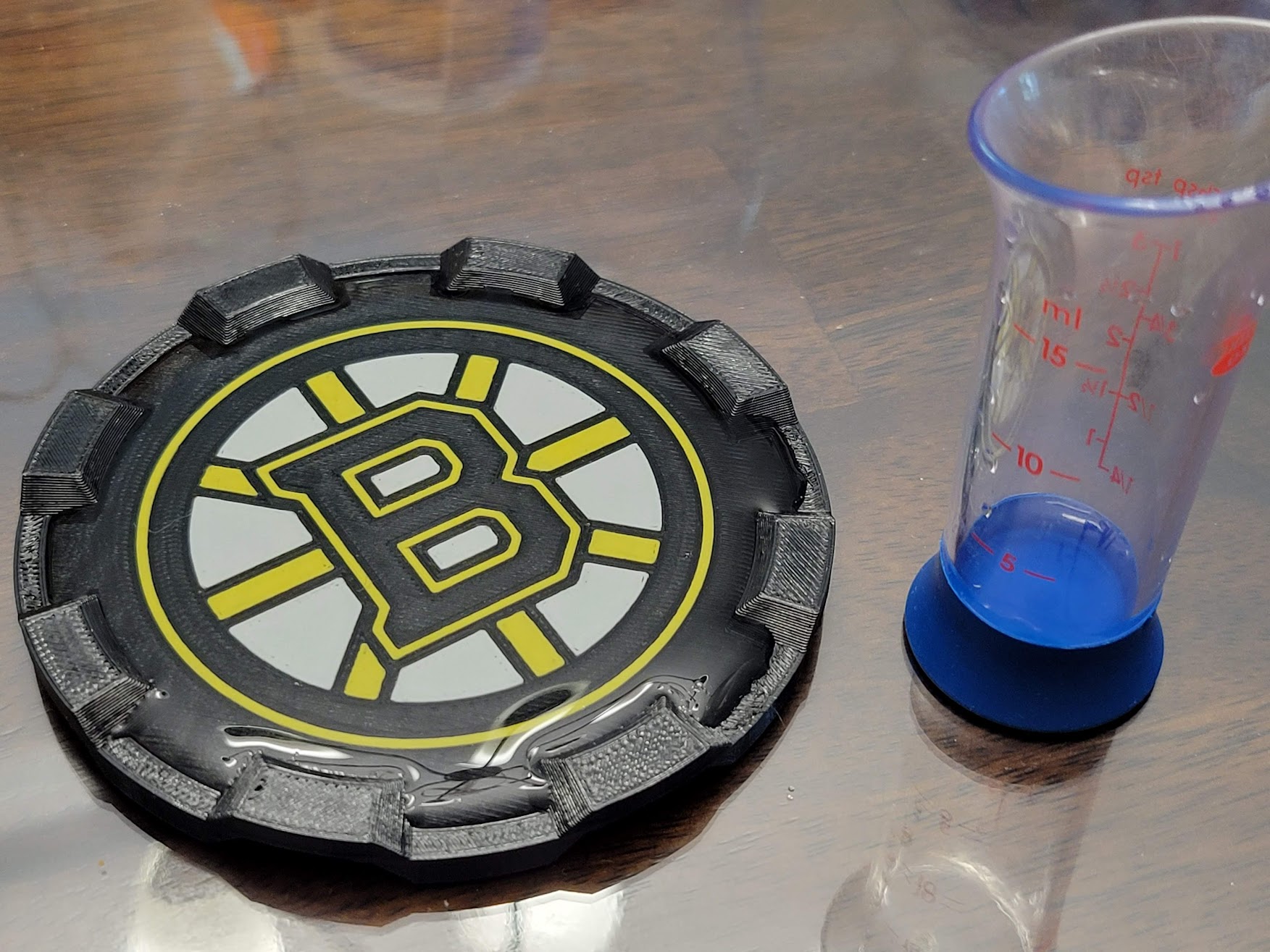 Miniatura 7 do modelo 3D Stackable Gear Tooth Drink Coasters with Logo Insert