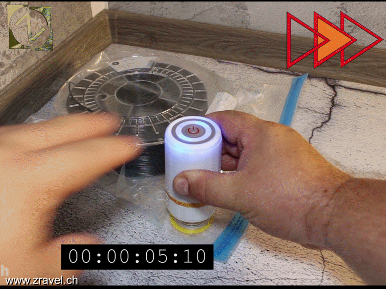 Vacuum Storage Bags Disk. No bridging, rounded edges, no support