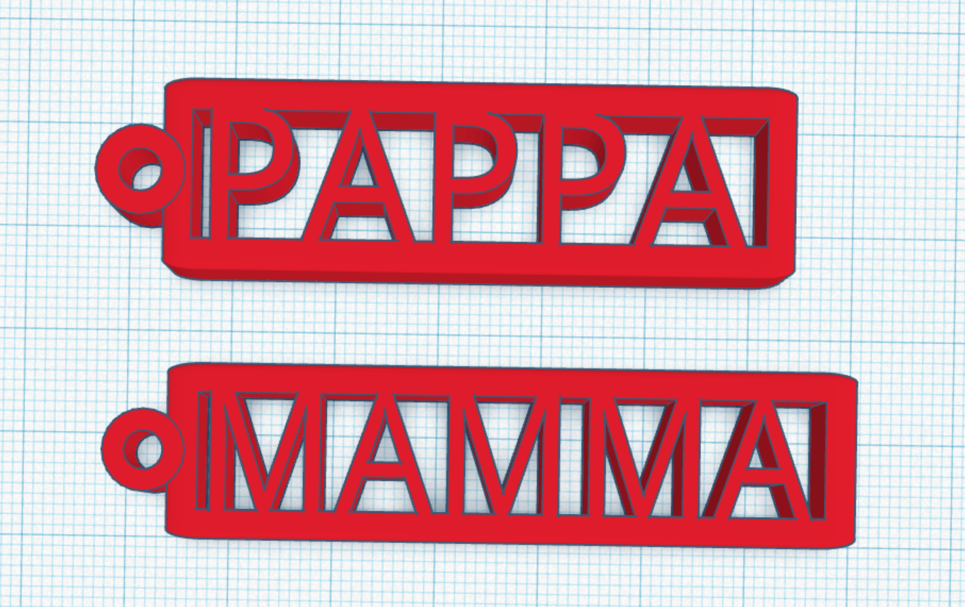 Keychain Pappa & Mamma (Dutch)