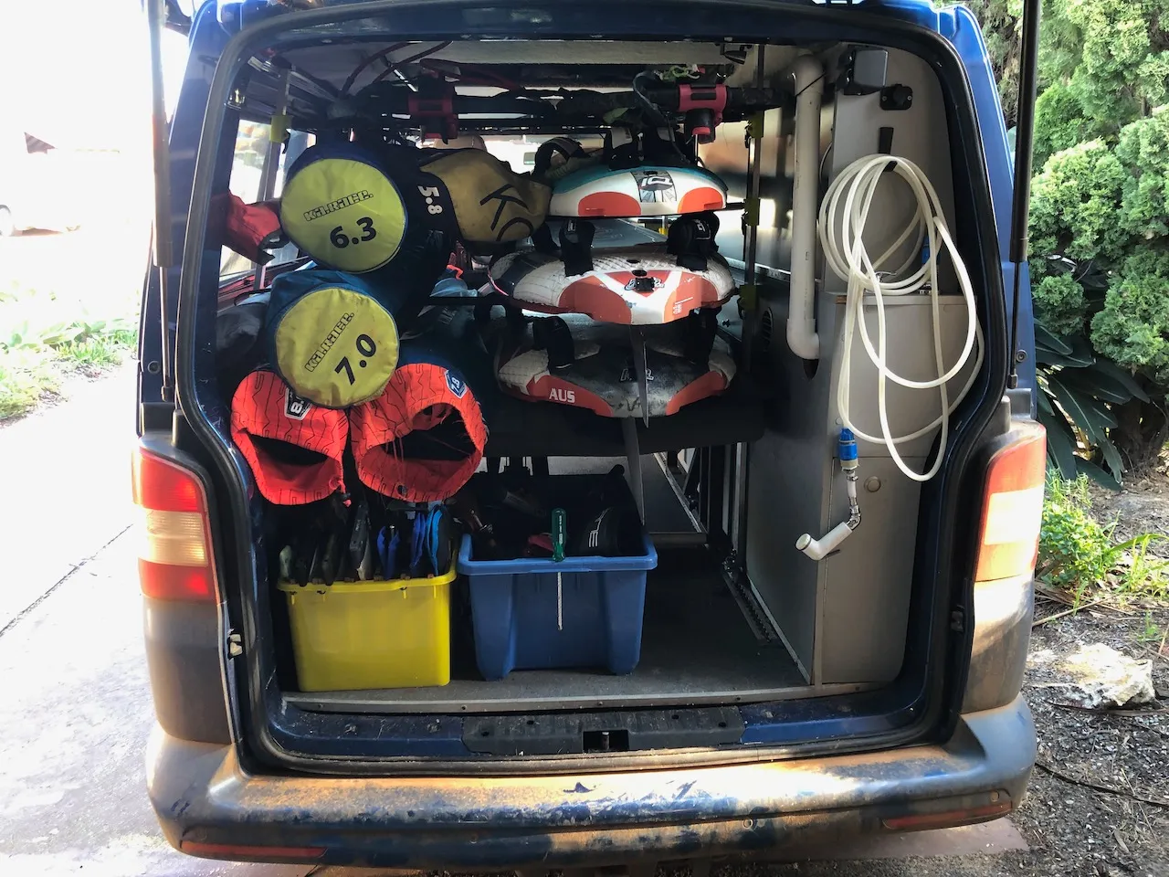 Internal van surfboard discount racks