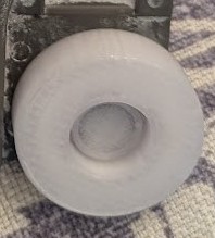 Replacement wheel and pin for Kenmore Elite dishwasher
