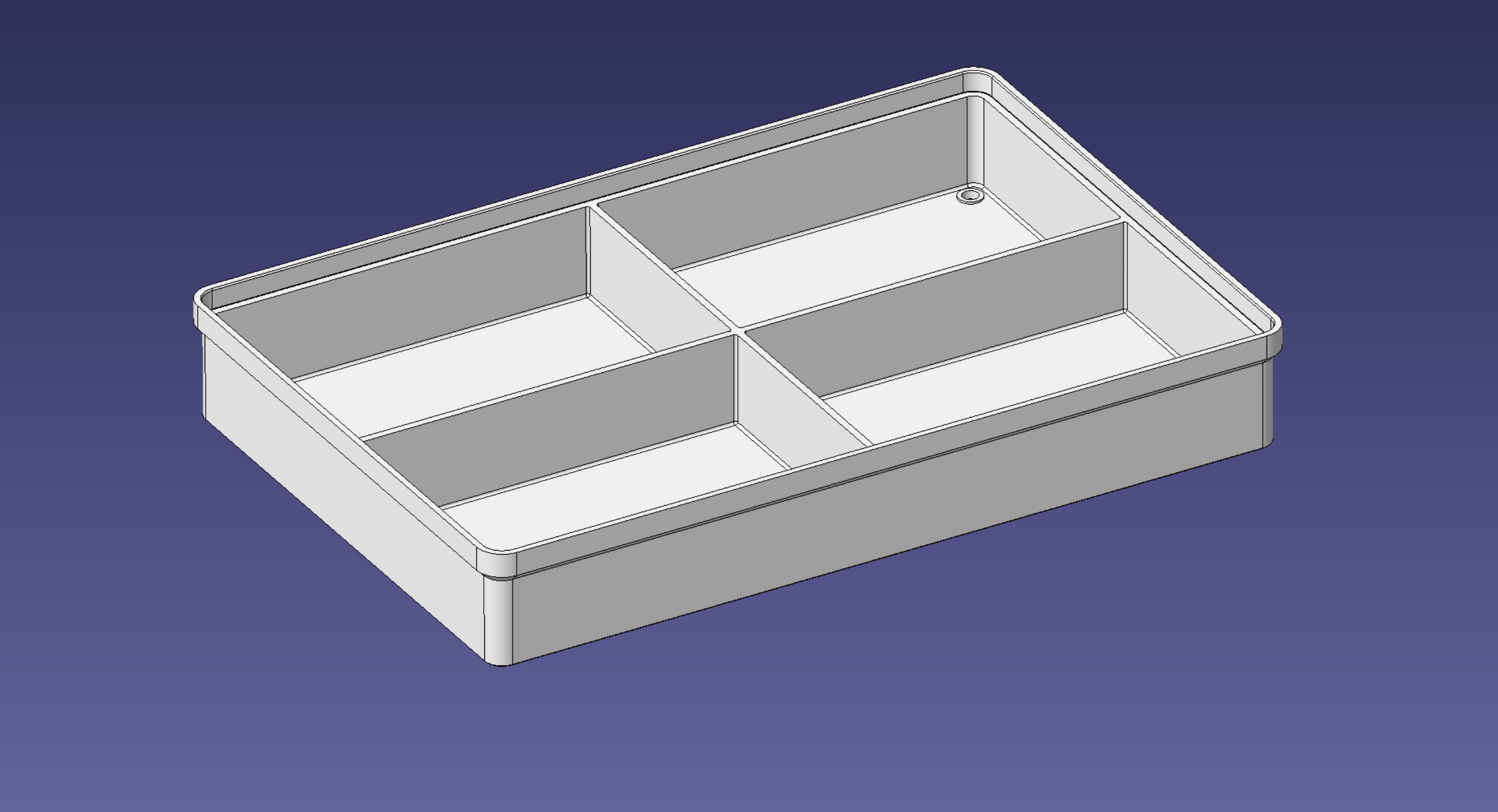 2x3 units, third height, 2x2 grid Stackable Insertbox