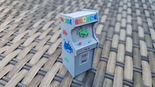 cool print flat mini retro arcade cabinet