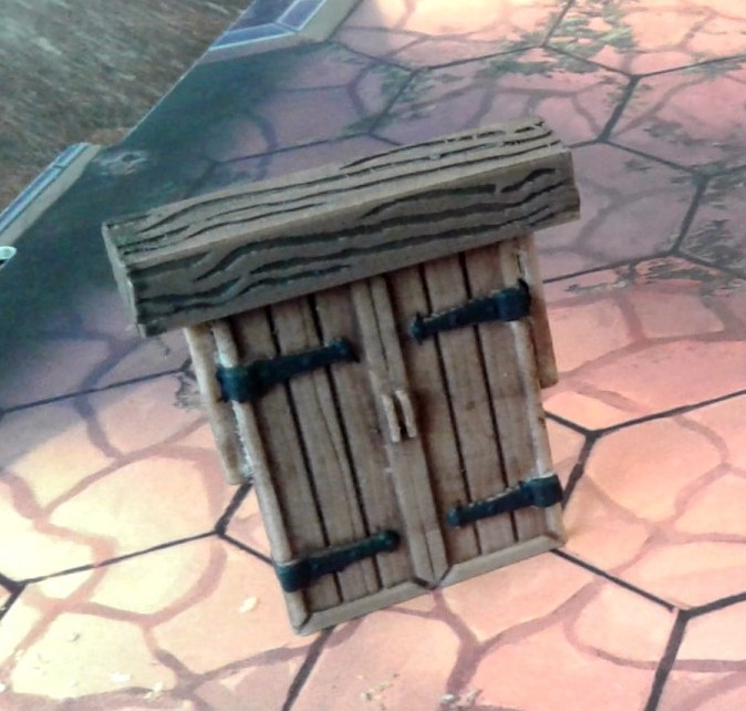 Gloomhaven Walls: Double Wood Door with Wood Lintel