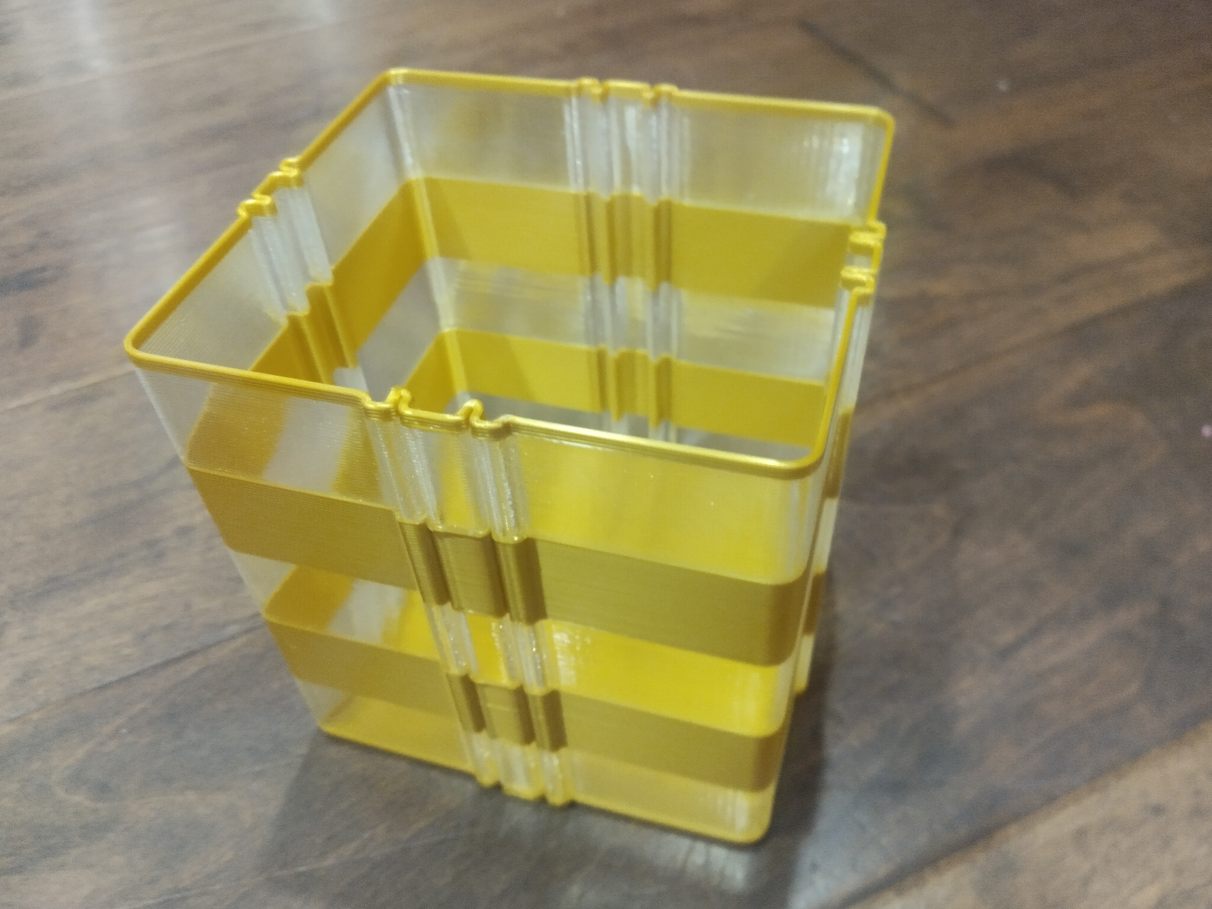 Striped Glass Bin